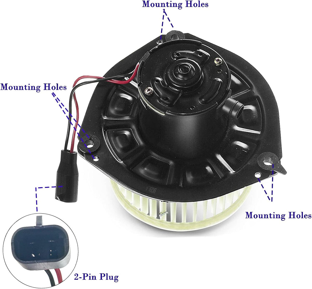 A/C Heater Blower Motor Fan Assembly Pack of 2 J64235