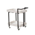 Antique White and Black Serving Cart K843422