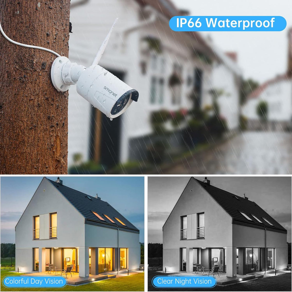 3MP Wireless Security Camera System with 12” Monitor C5867
