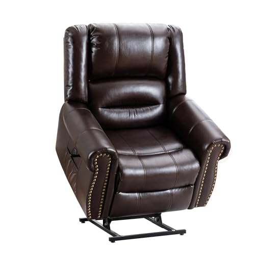 Large Dual Motor Power Lift Recliner Chair with Massage and Heat J1011