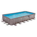 24 x 12 x 4.5' Rectangle Above Ground Frame Swimming Pool Set J8516