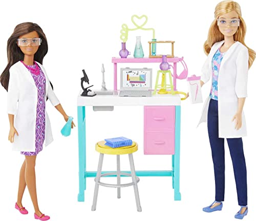 Science Lab Playset with 2 Fashion Dolls L619422