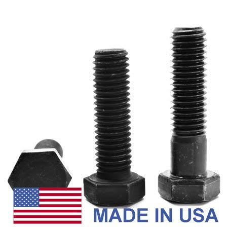 7/8 inch-9 x 6 inch Coarse Thread Grade 8 Hex Cap Screw Black Oxide Alloy Steel Pk 10 E69087