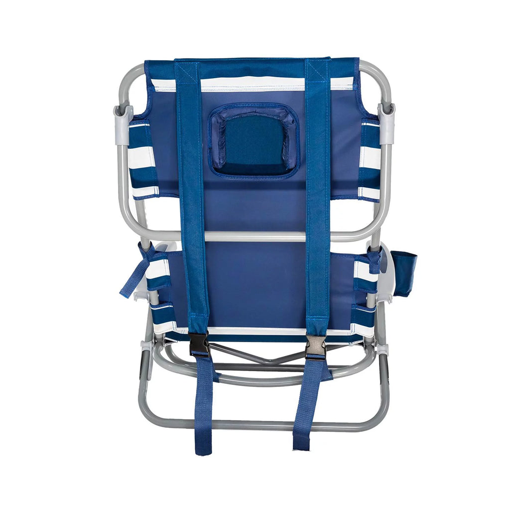 Striped Blue Backpack Beach Chair H87393