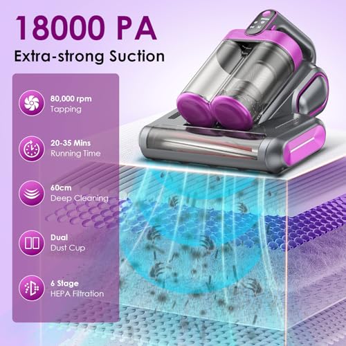 Cordless Mattress Vacuum Cleaner with 18Kpa Suction V77332