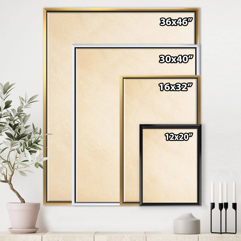 Framed Canvas - Black - 30 in. Wide x 40 in. High - Gold L81214