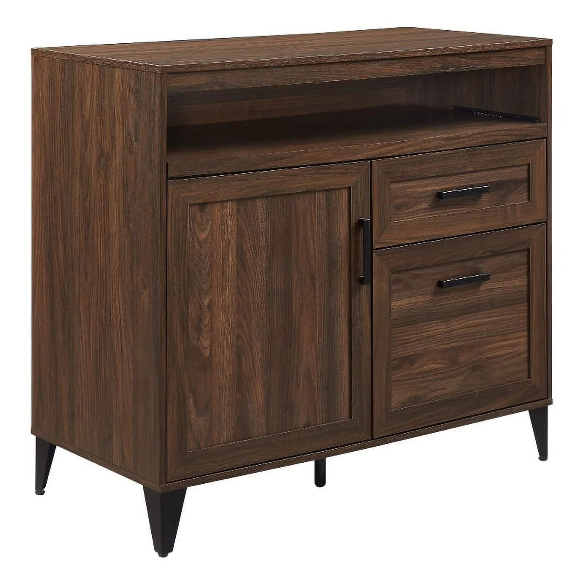 Dark Walnut 2 Drawer Wood Secretary Desk Sideboard O274