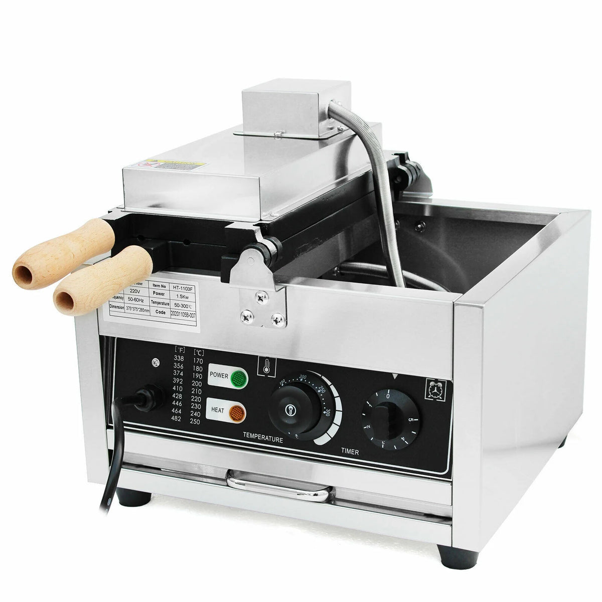 Nonstick Electric Bubble Skewer Waffle Ball Maker 500W K663129