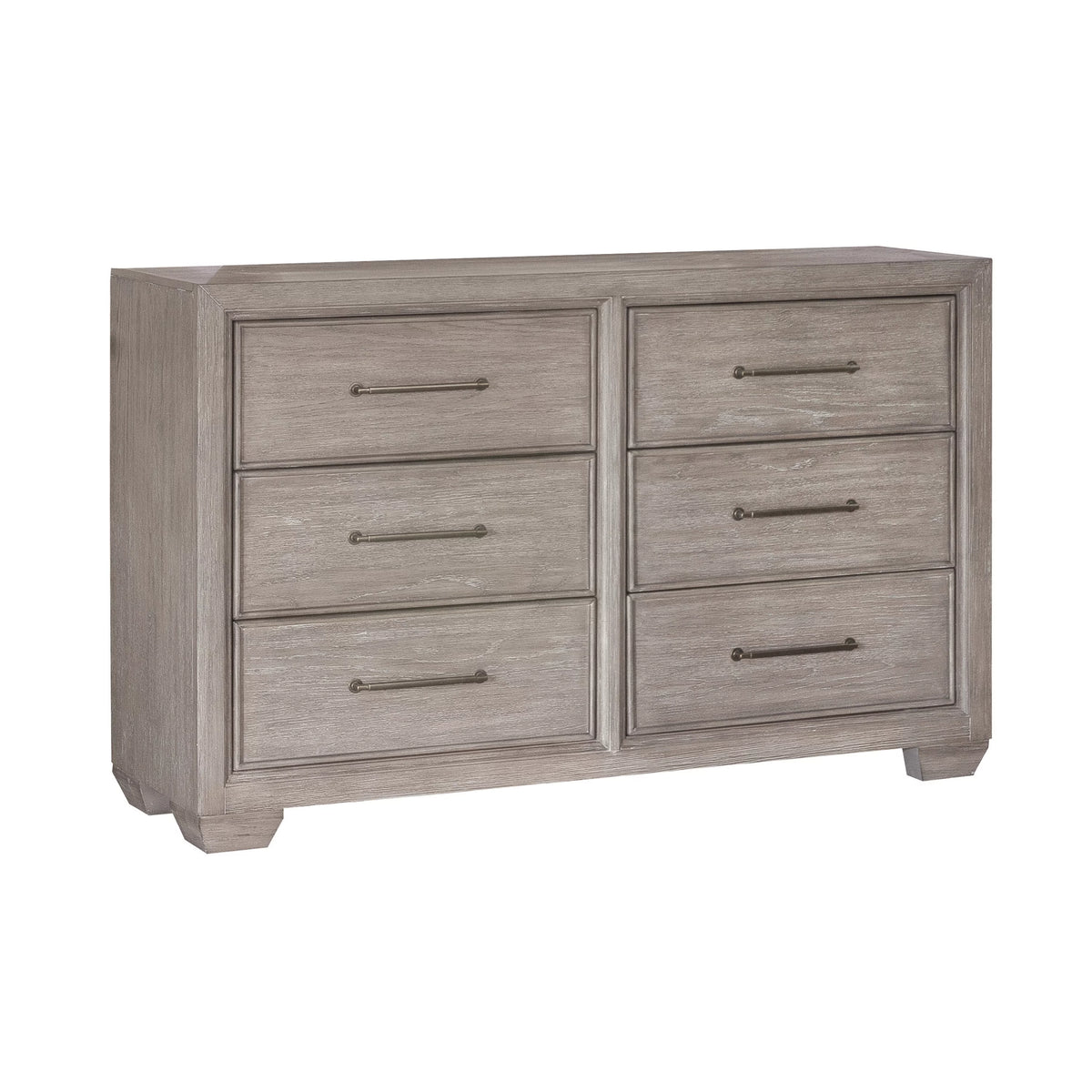 Gray Wood 6 Drawers Dresser J57233