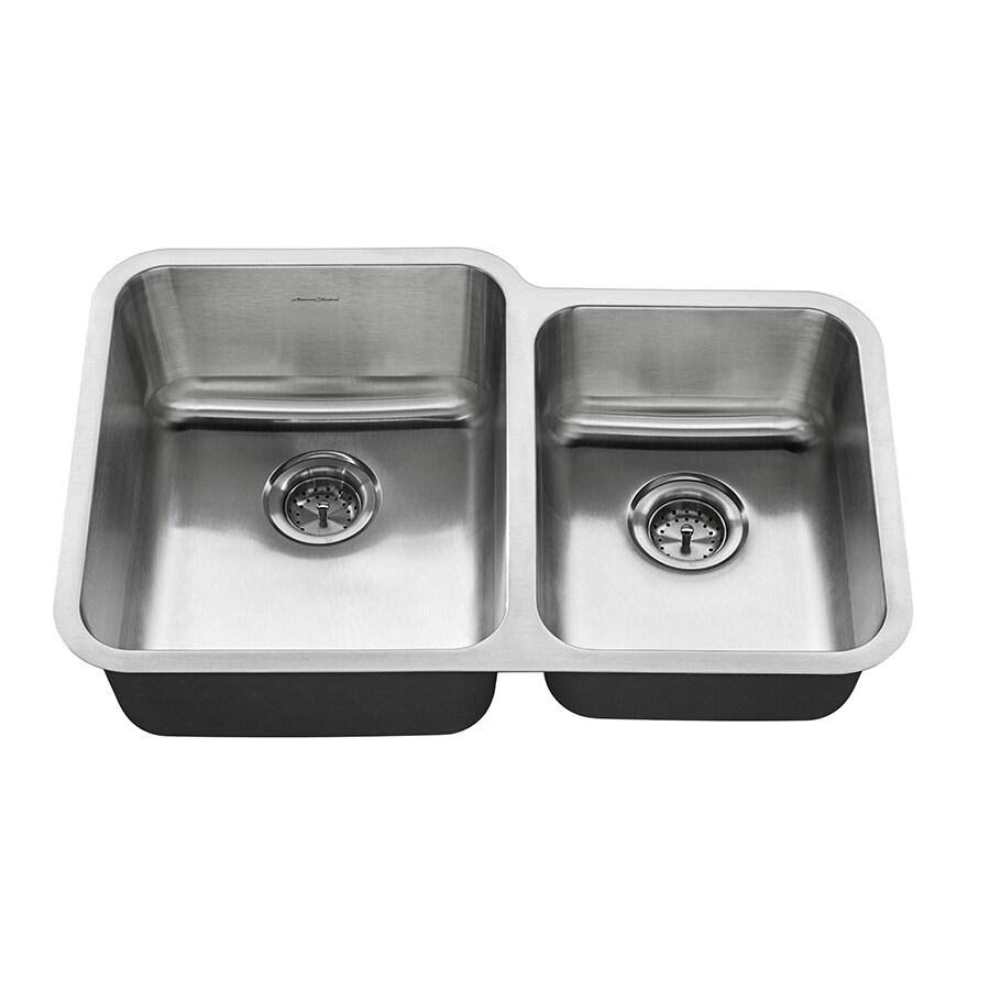 31-in x 20-in Double-Basin Stainless Steel Undermount Kitchen Sink A71248
