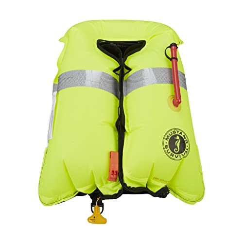 Orange & Black Inflatable Work Vest, 35 lb. Buoyancy W433
