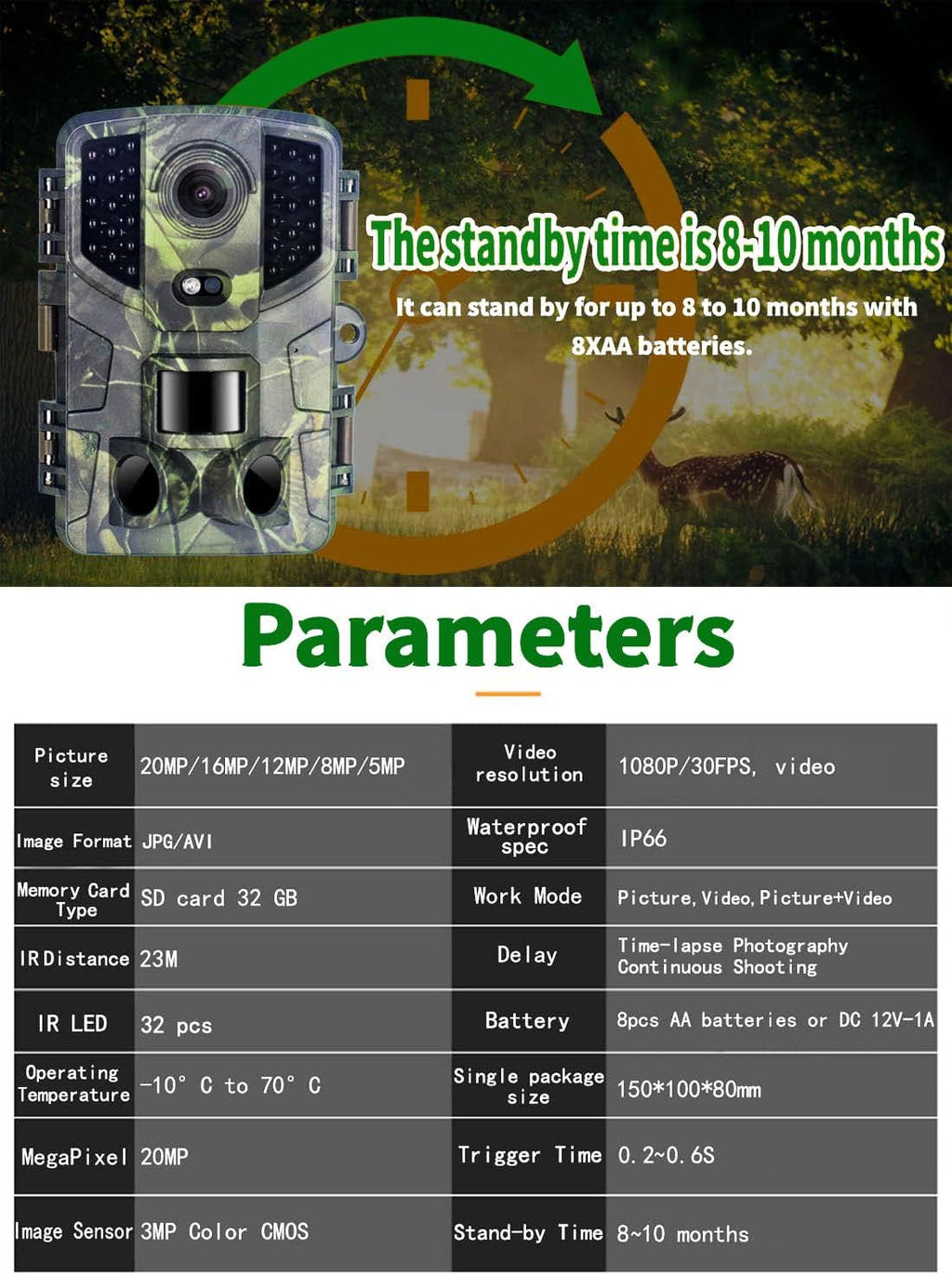 20MP Trail Camera with Night Vision M51128