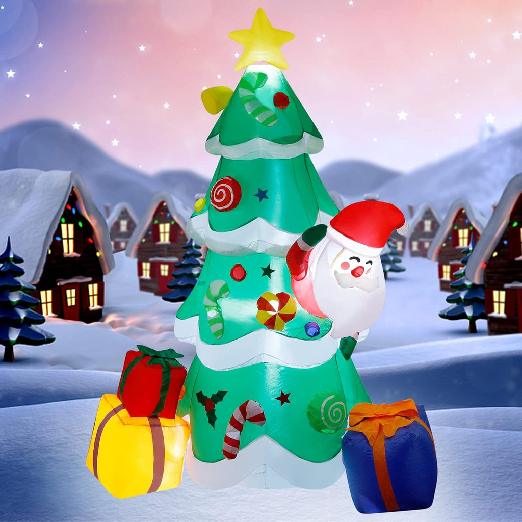 7 FT Inflatable Christmas Tree with LED Lights E2897