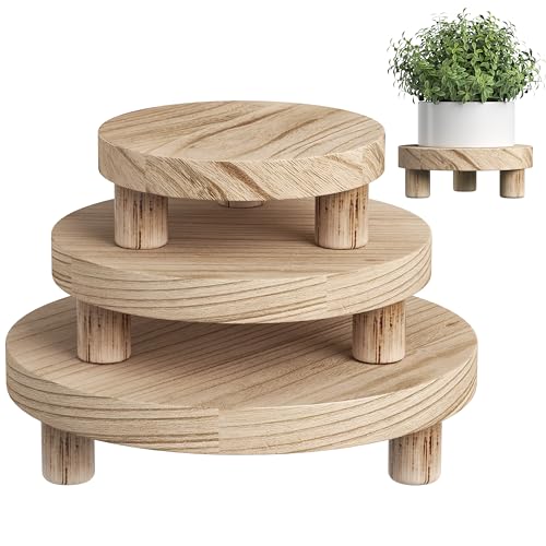 3 Pcs Wood Plant Stand Indoor Outdoor R22260