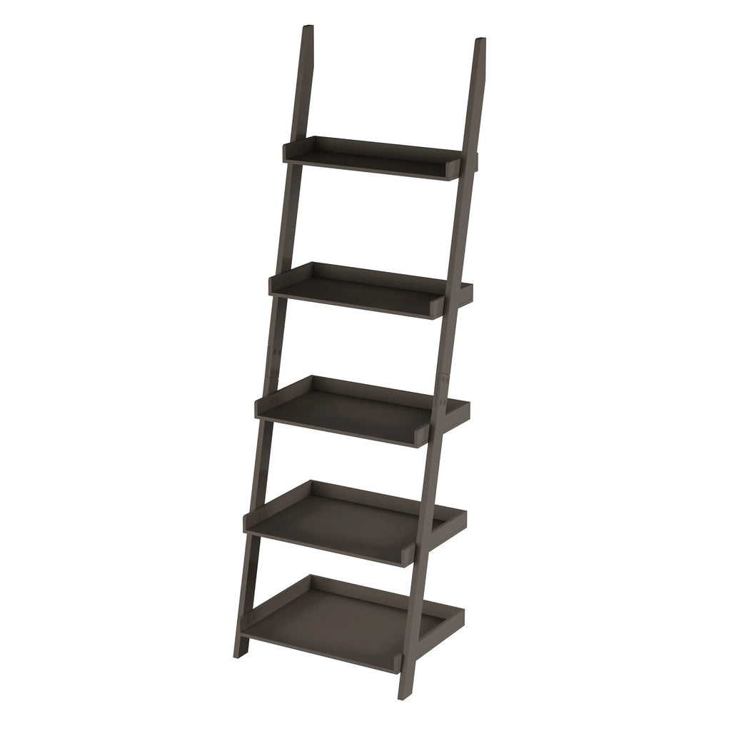 Slate Gray 5 Tier Leaning Bookshelf S285291