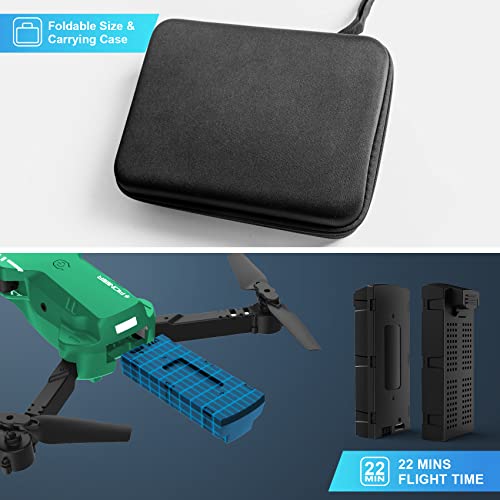Drone with Camera 1080P HD, FPV Foldable Drone with Carrying Case, 2 Batteries, 90° Adjustable Lens L231