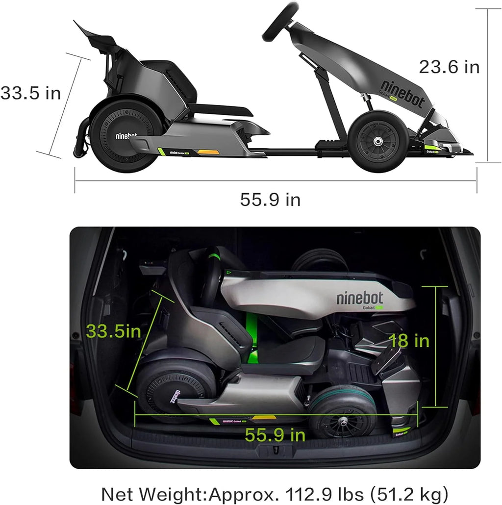 Electric GoKart, 23 Miles Range, 15.5MPH, 220lbs, Black X622572