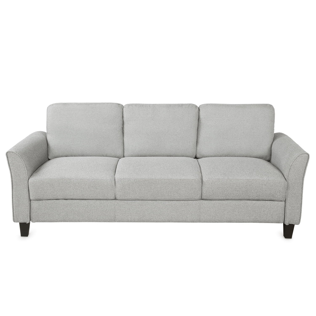 Light Gray 3-Seat Linen Fabric Sofa P4530