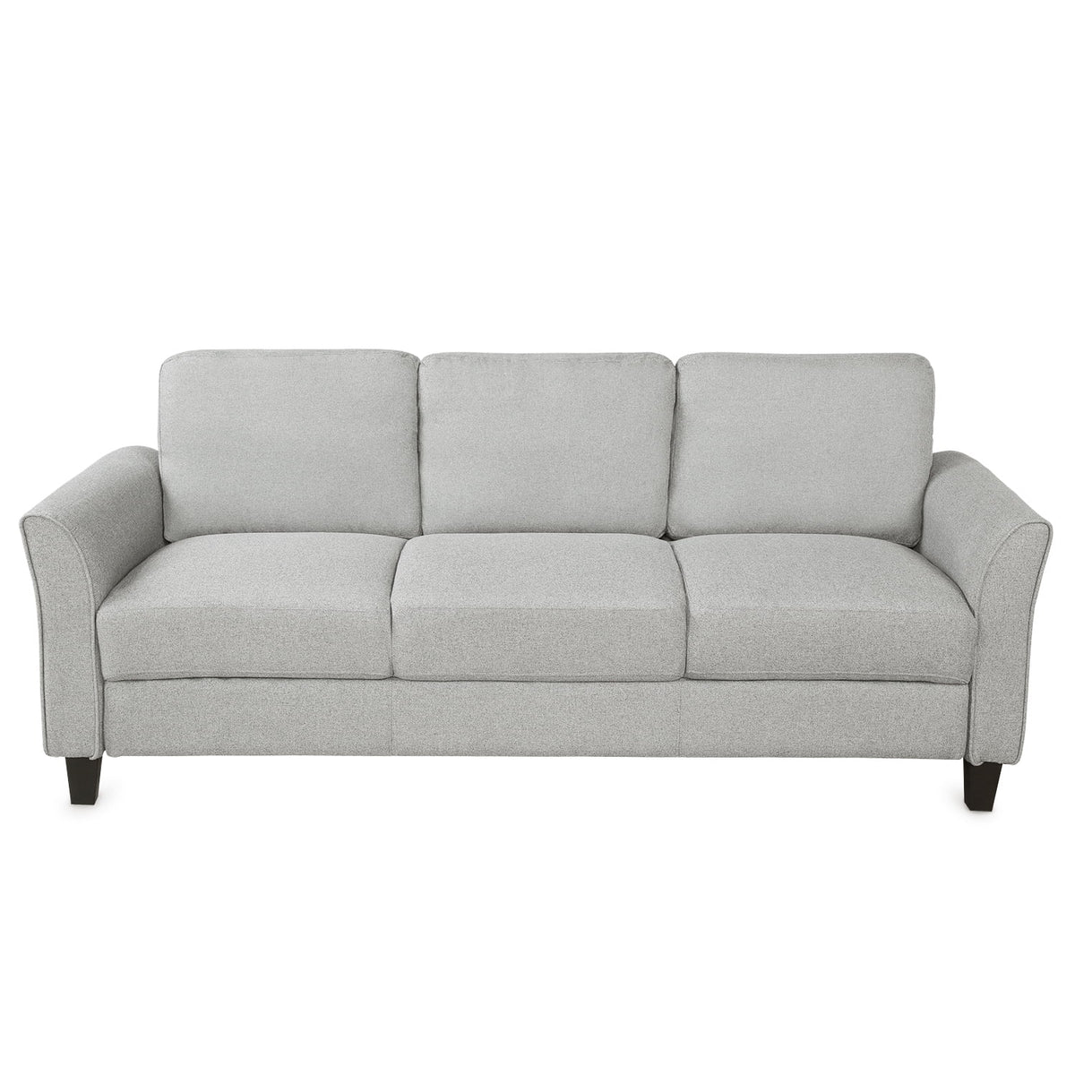 Light Gray 3-Seat Linen Fabric Sofa P4530