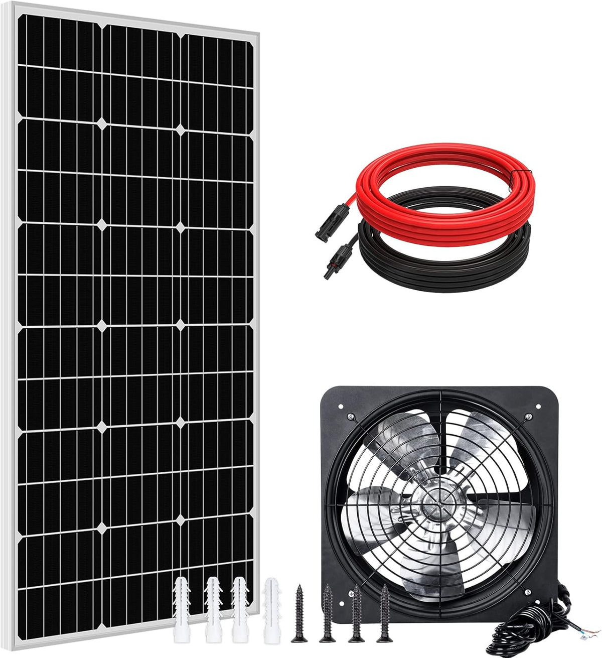 Solar Powered 50-Watt Roof Ventilation Fan Kit P4495