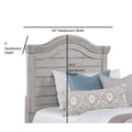 Antique Gray Wooden Slat Headboard J3606