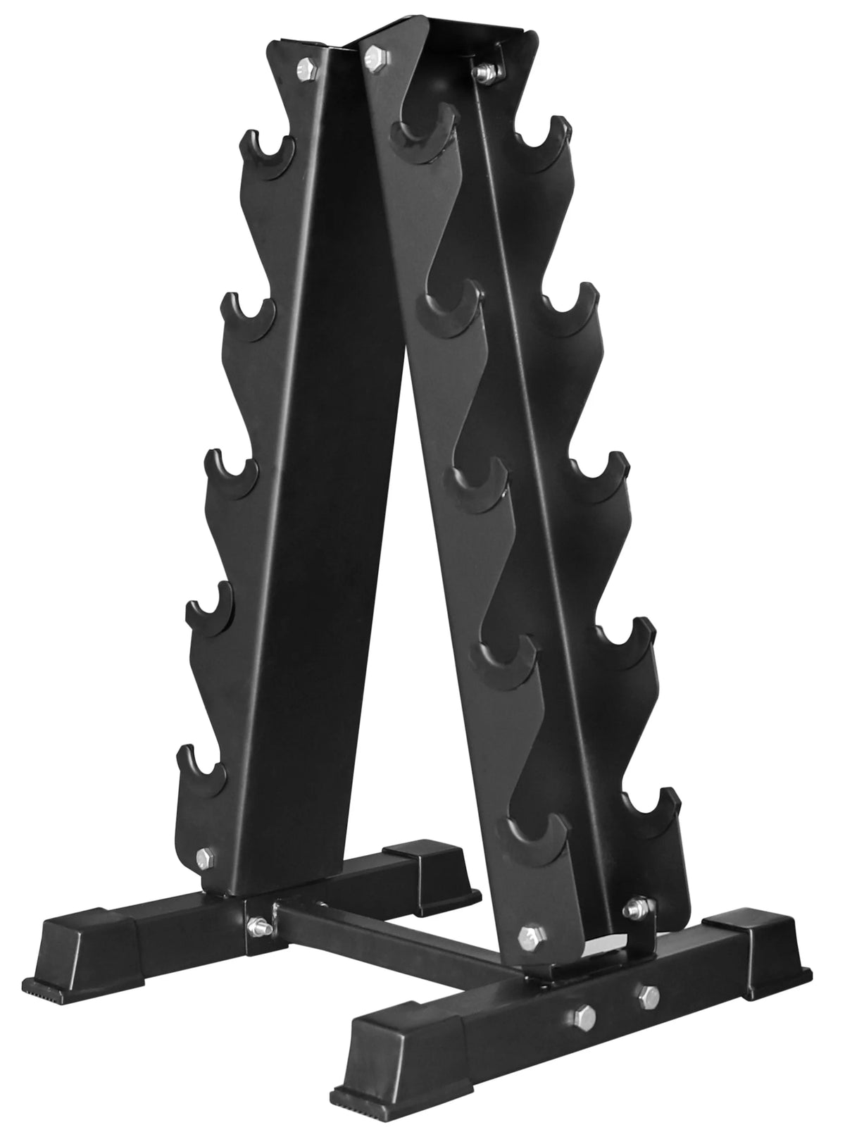 150LB Coated Hex Dumbbell Weight Set with A-Frame Storage Rack V90028