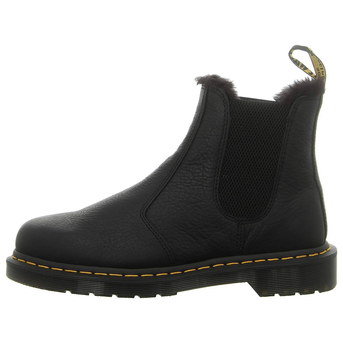 Black Faux Fur Lined Chelsea Boots P243054