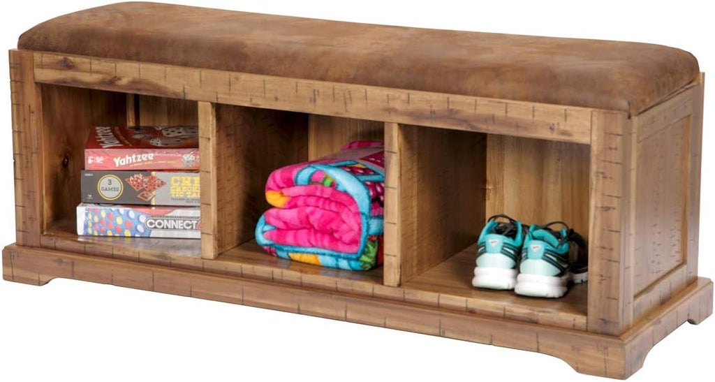 Pinto Brown Microfiber Hall Bench S7355