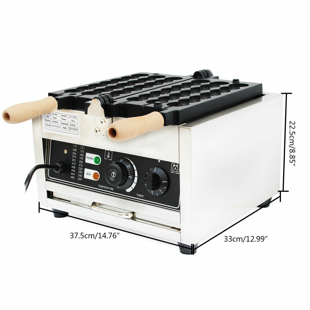 Nonstick Electric Bubble Skewer Waffle Ball Maker 500W K663129