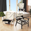 Black And White Upholstered Accent Chair V835