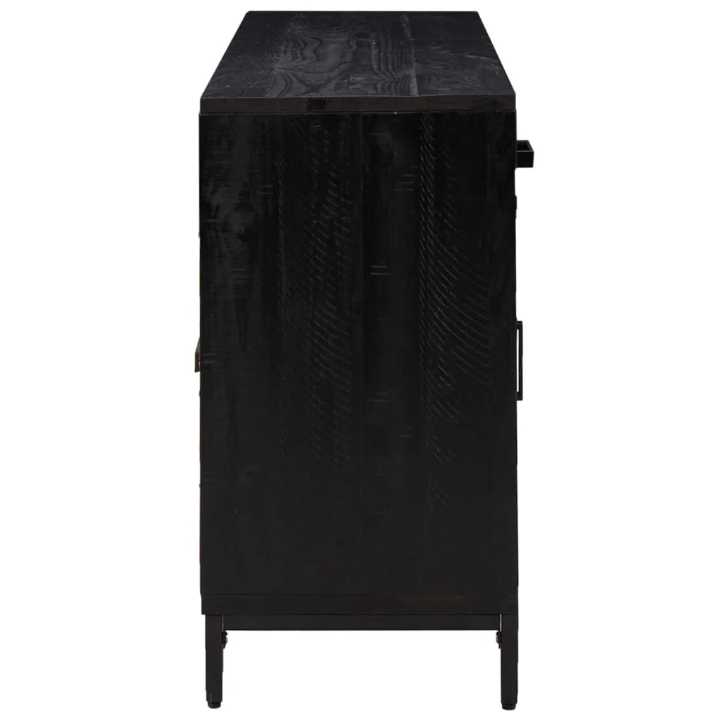 Black Solid Wood Pine Sideboard I2183