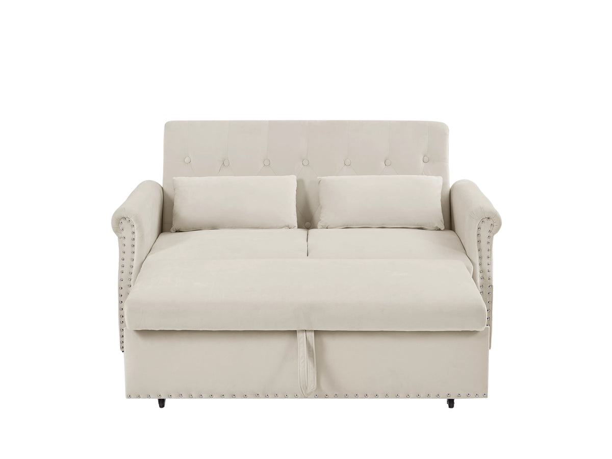 Velvet Convertible Sleeper Sofa Bed M48839