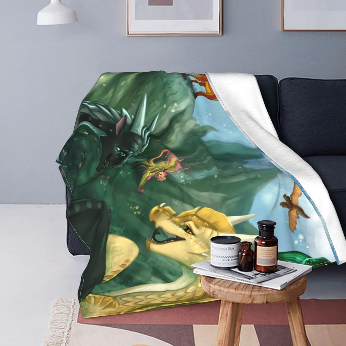 Queen Size Flannel Fleece Throw Blanket V782
