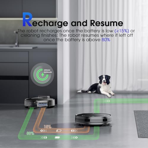 2-in-1 Robot Vacuum and Mop with Strong Suction A9721