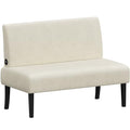 Beige Corduroy Armless Loveseat Futon D738