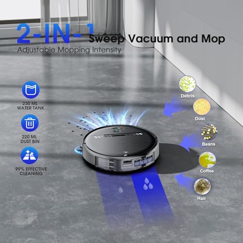 2-in-1 Robot Vacuum and Mop with Strong Suction A9721