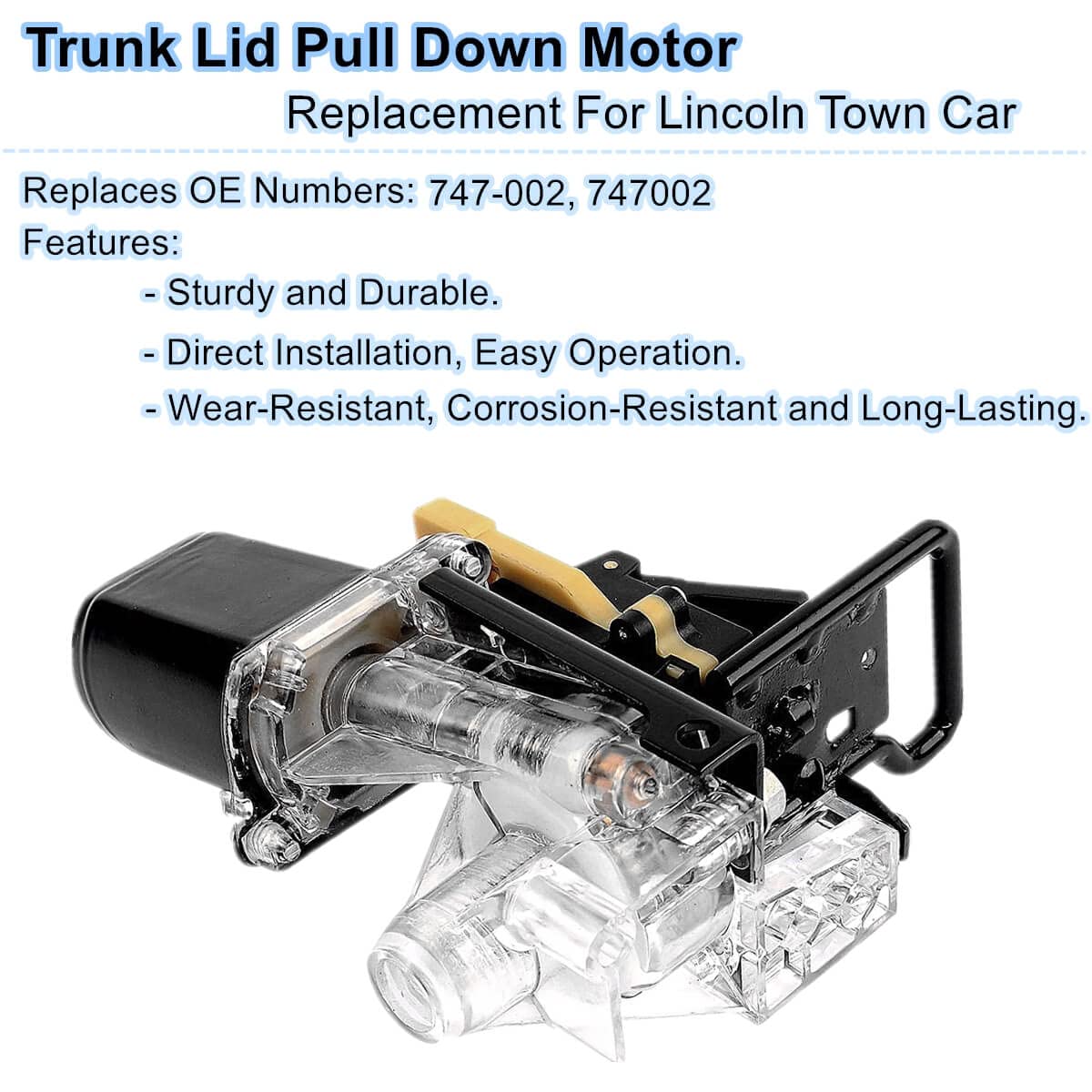 Trunk Lid Pull Down Motor with Switch W2306