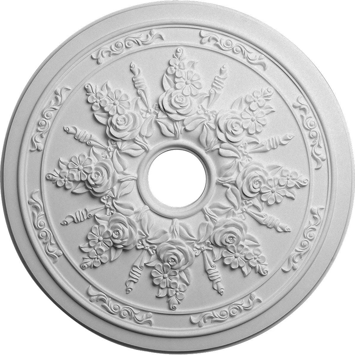 Rose and Ribbon Ceiling Medallion W91304