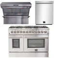 48 Inch Dual Fuel Range, Wall Mount Range Hood, Dishwasher P85540