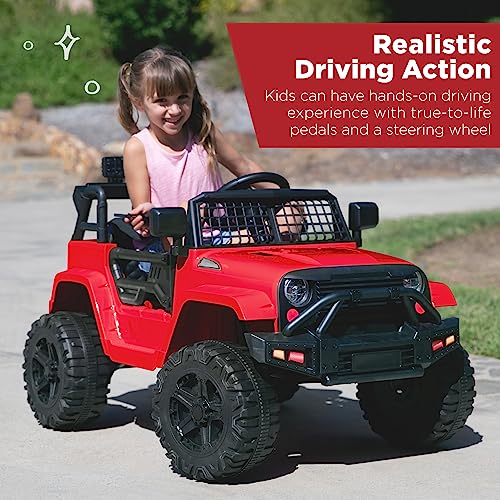 12V Kids Ride On Truck Car with Parent Remote Control Black A763