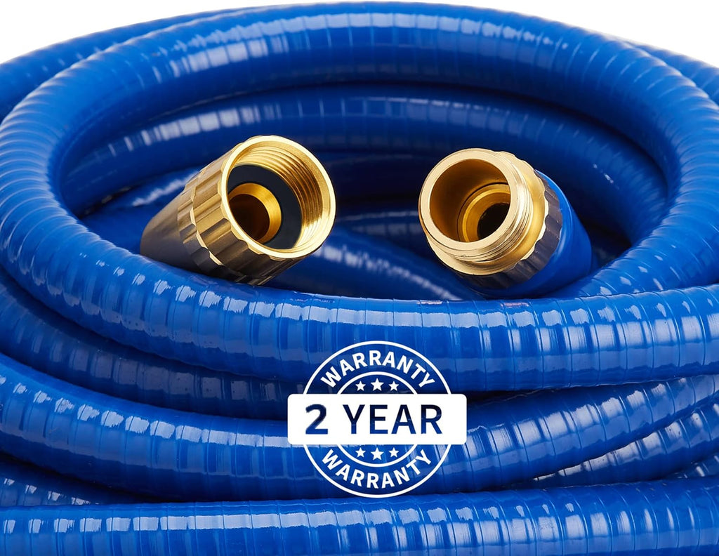 Reinforced Garden Hose 5/8 in. x 50 ft with Brass Fittings Pack of 2 Q27438