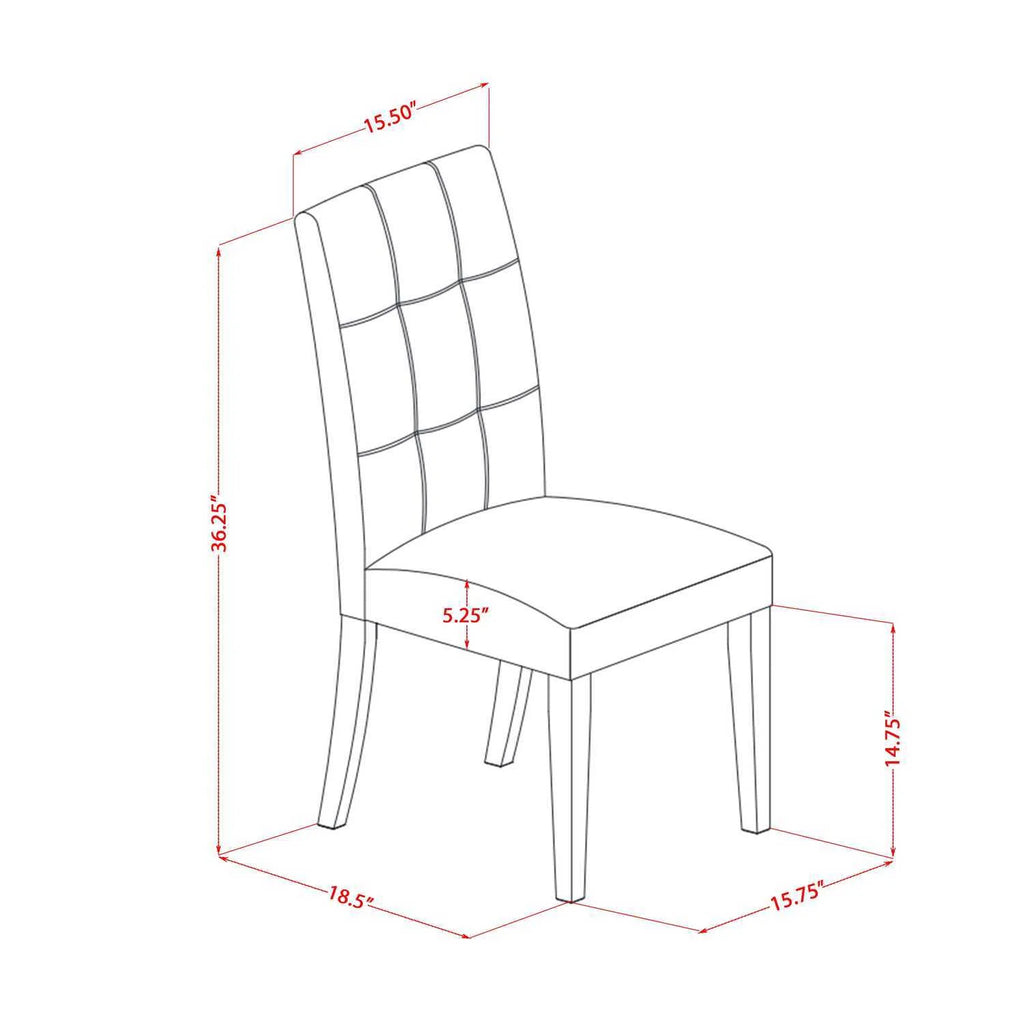 5 Piece Kitchen Table Set with Oval Dining Table and 4 Chairs F933774
