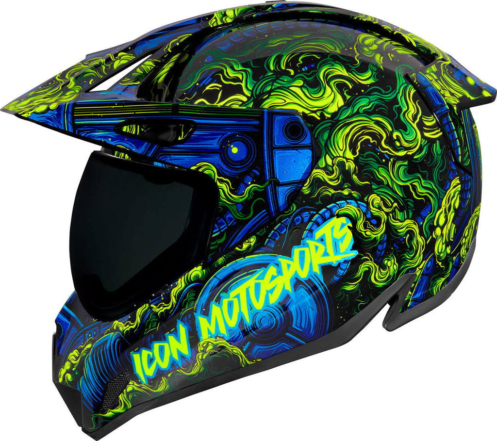 Blue/Green XS Helmet Q8985