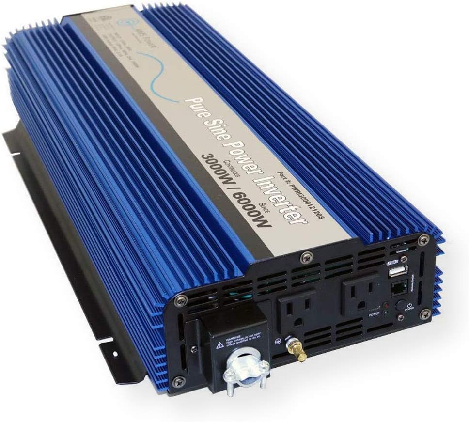 180 Watt Pure Sine DC to AC Power Inverter with USB Port T70859
