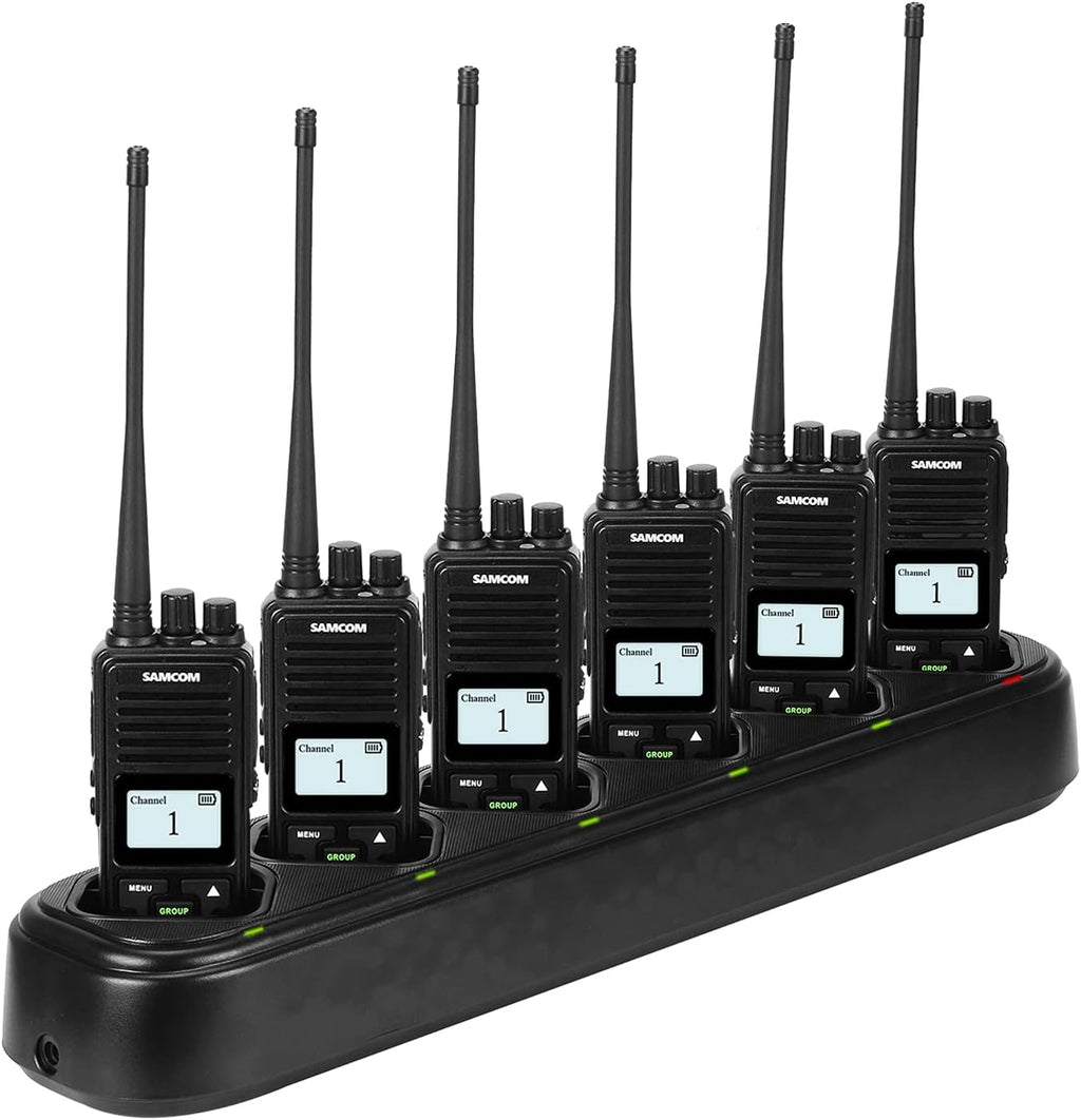 2 Pack 2 Way Radio 3000mAh Rechargeable UHF Walkie Talkie E335