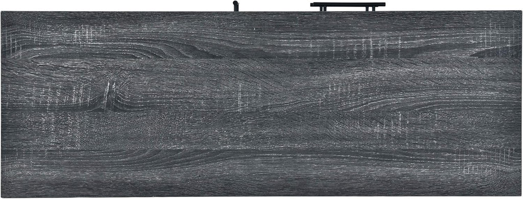 Sonoma Oak Gray Oak Black 6 Shelf Cabinet E91124