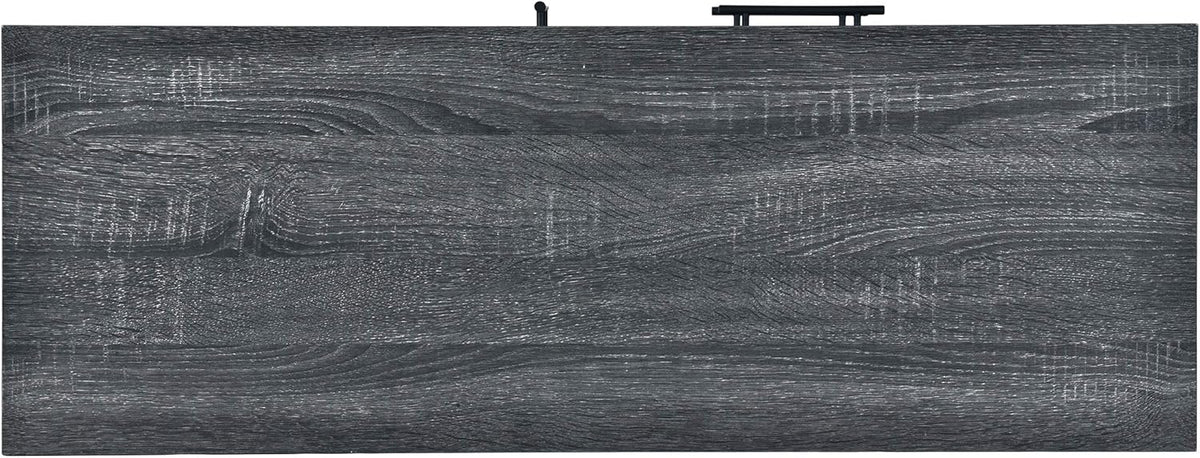Sonoma Oak Gray Oak Black 6 Shelf Cabinet E91124