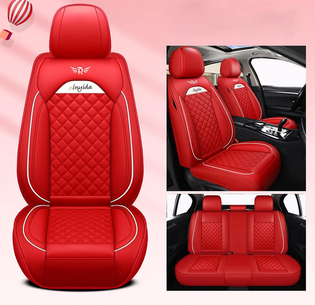 5pcs Faux Leather Car Seat Covers Full Set M3924