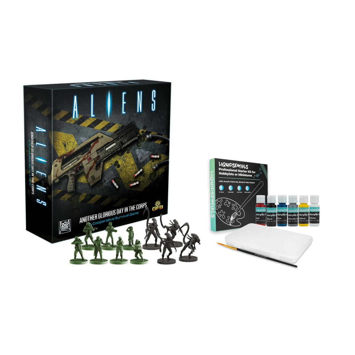 Board Game with Figures and Paints Bundle W17295