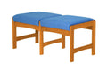 Wooden Double Bench in Medium Oak Finish D3015